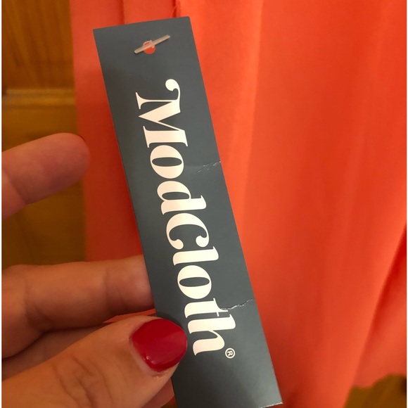 ModCloth Coral Swim Cover Up Shift Dress - Picture 4 of 7